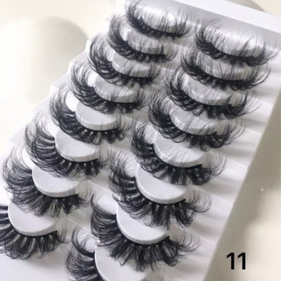 SWAGGALICIOUS-8 PAIRS, 25MM FALSE DRAMATIC EYELASHES FLUFFY - Picture 3 of 6